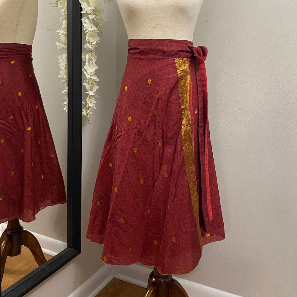 Recycled silk 10-way wrap skirt - midi
